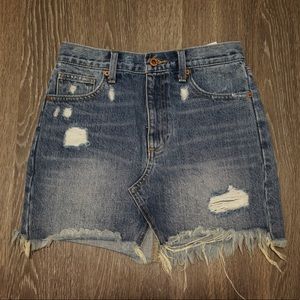 Lucky Brand distressed denim skirt